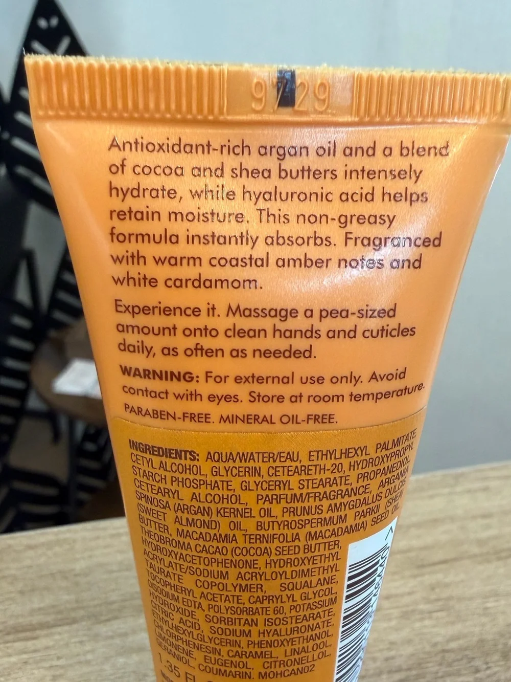 Moroccanoil Ambre Noir Hand Cream - Orange